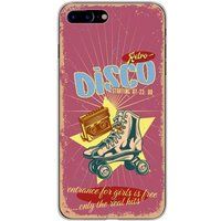 Apple iPhone 7 Plus Retro disco bedrukt siliconen hoesje