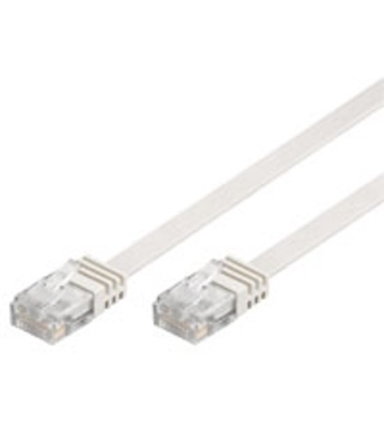 Goobay RJ 45 Netwerk Aansluitkabel CAT 6 UUTP 5 m Wit Zeer flexibel