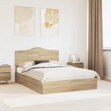 vidaXL Lit de rangement avec tiroir Chêne Sonoma 160 x 200 cm Bois transformé