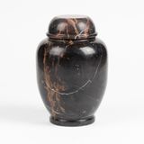 Urn Store Natuursteen Urn Groot 3,7 liter Zwart Bruin - Urn voor Menselijke As - Crematie Urn voor As Volwassenen