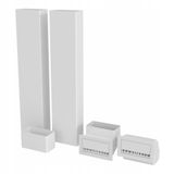 Awenta KPTV55-2 TV-kabel inbouwset met 2x50cm witte kanalen