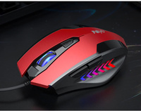 Niye Optische Gaming Muis Bedraad - Rechtshandig en Ergonomisch met DPI Aanpassing - 2400 DPI - 6 Knoppen - Rood