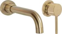 REA Lungo Long Gold Brush + Box - Inbouw Wastafelkraan - Goud
