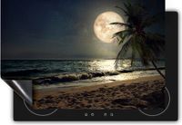 Chefcare Inductie Beschermer Tropisch Strand in de Nacht - 75x55 cm