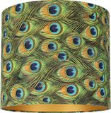 Uniqq Lampenkap velours Pauw Ø 40 cm - 40 cm hoog