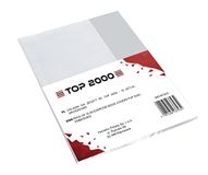 Top 2000 10-delige verpakking met schriftjes/boekhoezen DIN-A5, transparant, generfd, recyclebaar polypropyleen, 0,09 mm, extra sterk