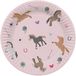Folat 27503 Paard Verjaardagsdecoratie Roze - Bord - Happy Horse - 23 cm - 8 stuks