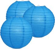 Merkloos Lampionnen pakket blauw 6x