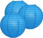 Merkloos Lampionnen pakket blauw 6x