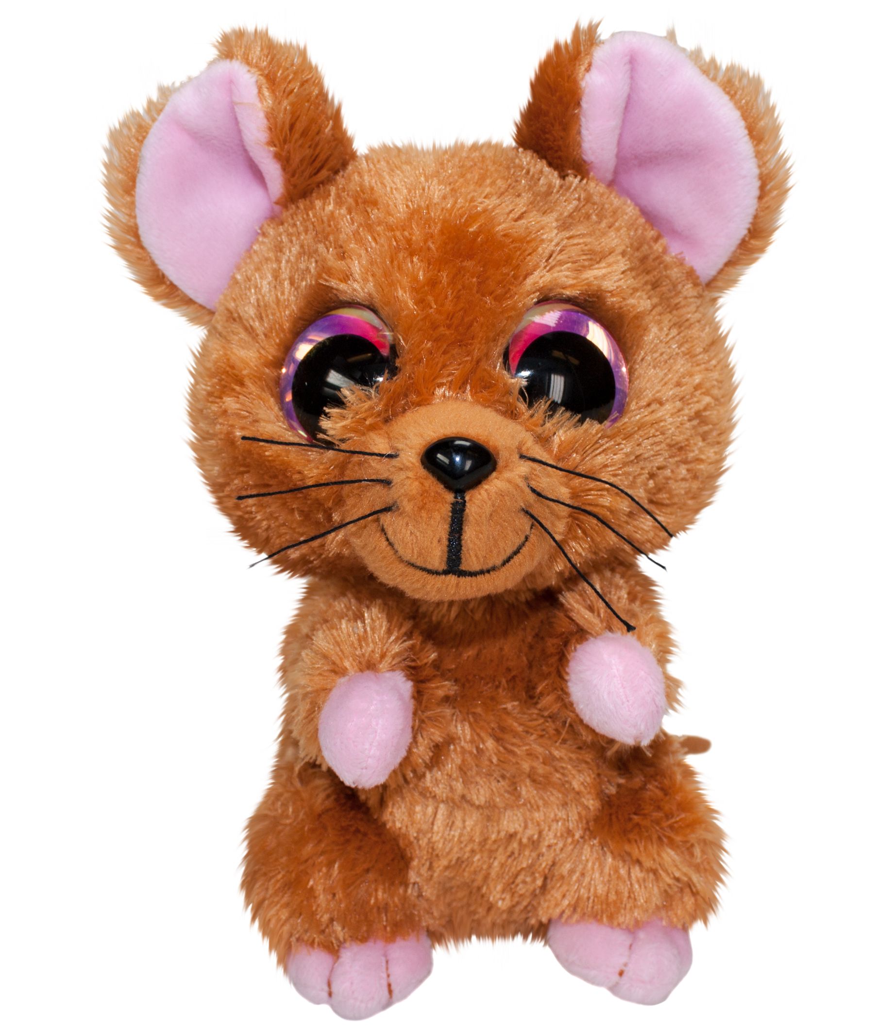 Lumo Stars Mus Bruin/Roze 15cm