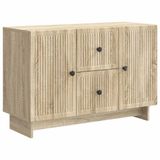vidaXL Dressoir met lade Sonoma Eiken 89 x 34,5 x 60 cm Bewerkt hout