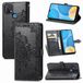 Merkloos OPPO A15 Mandala Bloem Reliëf Horizontale Flip Leren Case met Houder & Drie Kaartsleuven & Portemonnee & Lanyard (Zwart)