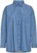 Ichi Dameshemd Ballo Lange Mouw Katoen Effen Washed Dark Blue Maat 40