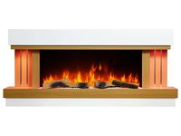 ArtiFlame Sogne AF52 – Poêle électrique avec flammes 3D, LED, 12 couleurs, chauffage 1-2 kW, montage mural/autoportant