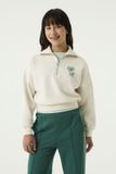 Garcia Meisjes Sweater T262463 Lange Mouw Katoen/Polyester Cream Melange 164/170