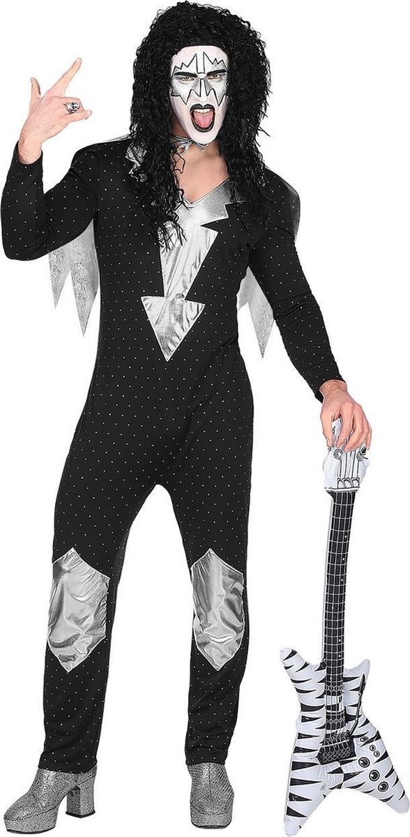 Widmann Kiss Kostuum | Heavy Metal Rock Star Kiss | Man | Small | Carnaval kostuum | Verkleedkleding