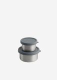 Aya & Ida - Set Snack Containers - 100ml + 200ml - Dark Grey