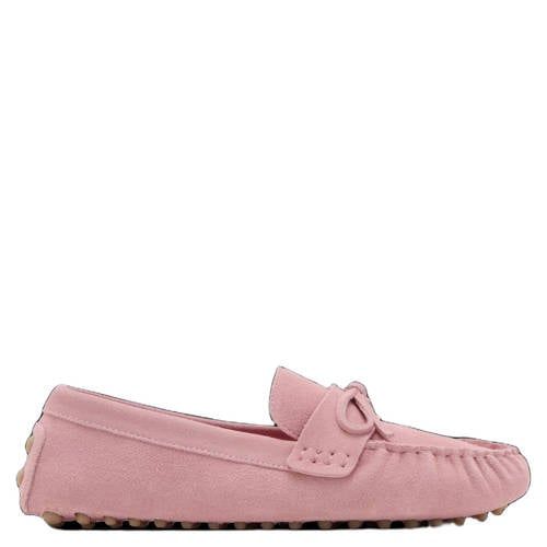 Mango Mango suède mocassins roze