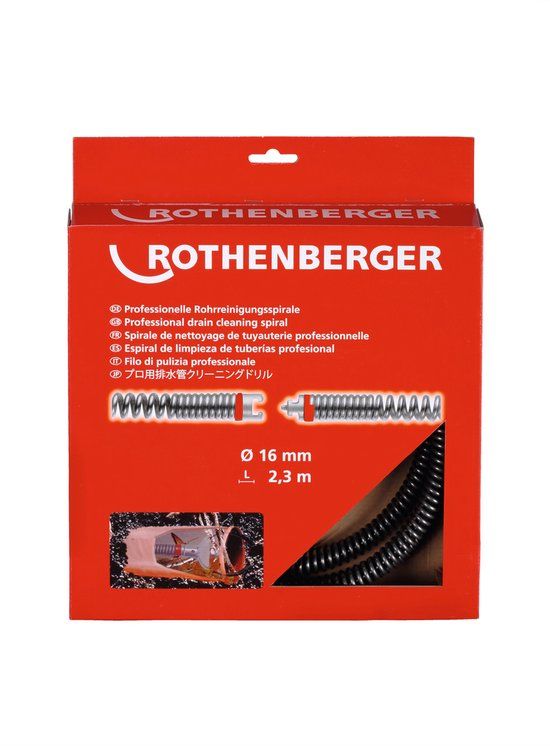 Rothenberger 72433 Ontstoppingsveer 230 cm Afmeting, Ø 16 mm