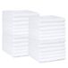 Amazon Basics Gezichtsdoekjes voor in de badkamer, 100% katoen, extra absorberend washandje, sneldrogend, 30 x 30 cm, Wit, 24 stuks