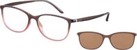 ELLE Women's Woman Optical Prescription Eyewear Frames, bruin, 52 (M)