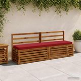 vidaXL - 1-delig - Coussin de banquette - VUGHT - 100% Polyester - Vin rouge