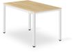 Oskar TESSA table 120cm x 60cm - chêne / pieds blancs