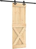 vidaXL Schuifdeur 70 x 210 cm Massief Beuken Hout (Onbehandeld)