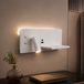 Artdelight WL Charge - Lampe de lecture avec interrupteur, station de recharge sans fil et port USB - 8 x 30 x 12 cm - LED 3W + 3W inclus - blanc