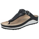 Berkemann Dames sandalen Mila zwart Leer EVA Platte sandalen 42 2/3
