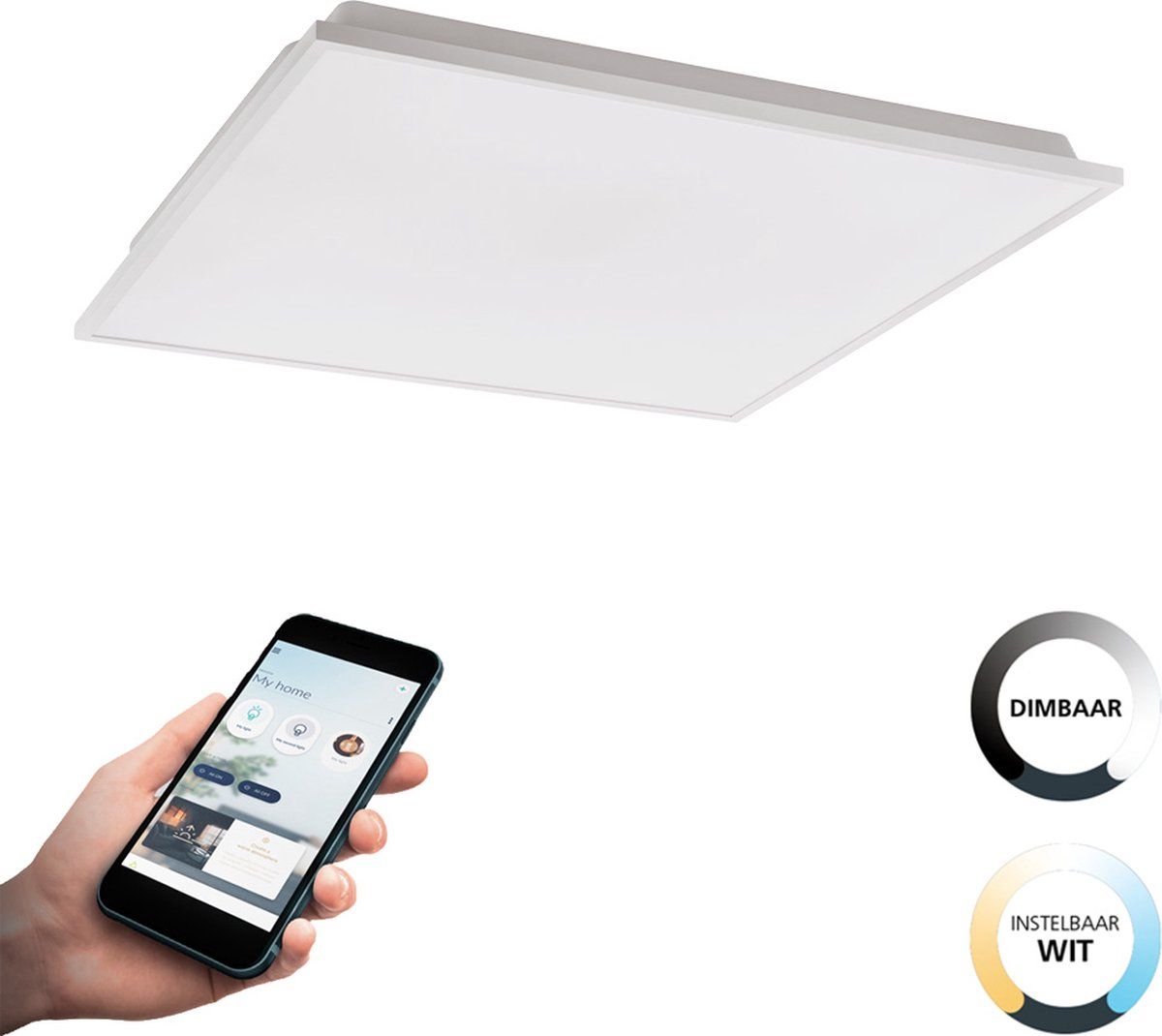 EGLO Connect Herrora-Z Smart Plafondlamp - 45 cm - Wit - Dimbaar - Zigbee