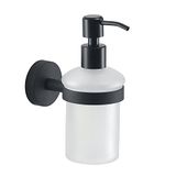 Gedy Eros Zeepdispenser, glas, zwart, 15,9 x 6,8 x 10,7 cm
