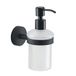 Gedy Eros Zeepdispenser, glas, zwart, 15,9 x 6,8 x 10,7 cm