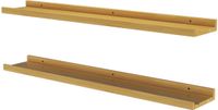 Vicco Linus Wandplank – 90 x 4 cm Set van 2 Natuurlijk hout