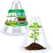 Couverture de plante transparente - Protection contre les oiseaux, les limaces, le gel et les intempéries - Pour la laitue et les jeunes plants - Grand, 25 pièces