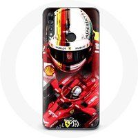 Maniacase Hoesje voor Huawei p30 Formule 1 Sebastian Vettel F1 Rood