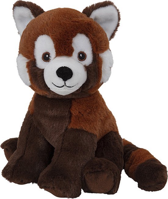 Nature Planet Pluche dieren knuffels Rode panda van 25 cm - Knuffeldieren speelgoed