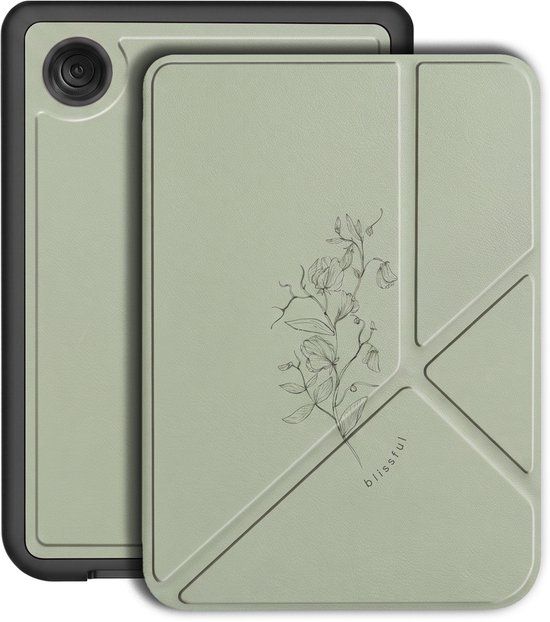 imoshion Ploonk B.V. Ereader Hoes - Geschikt voor Kobo Clara BW/Kobo Clara Colour - Floral Green