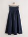 Next - Dames Maxirok met rimpels - Blauw