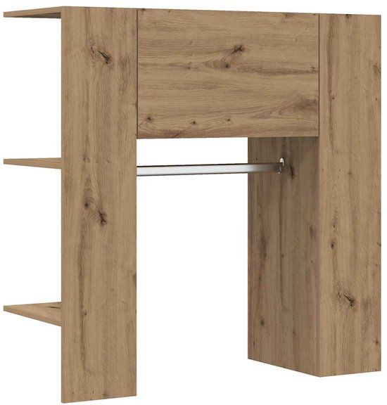 vidaXL Halmeubel - 97,5x37x99 cm - Bewerkt Hout - Artisanaal Eikenkleurig