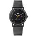 Braun Herenhorloge met 3 wijzers met kwarts datumweergave, zwarte wijzerplaat en zwarte leren armband, 40 mm roestvrijstalen behuizing, model BN0301BKBKG, zwart/zwart, armband