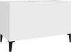 vidaXL Meuble de rangement pour disques - 74,5x38x48 cm - Bois traité - Blanc
