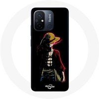 Maniacase Hoesje voor Xiaomi Redmi 11A One Piece Manga Anime Luffy Zwarte achtergrond