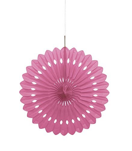 Unique Party 64262 - 40cm Hot Roze Tissue Paper Fan Decoratie