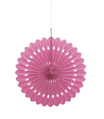 Unique Party 0223390733253 - 40cm Hot Roze Tissue Paper Fan Decoratie