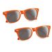 Merkloos / Sans marque Mainsales B.V. 2x Stuks Hippe Zonnebrillen met Oranje Montuur - UV400 Bescherming - Koningsdag - EK/WK