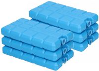 Plasticforte platte koelelementen - 6x stuks - 200 gram - voor koelbox en koeltassen - blauw - kunststof