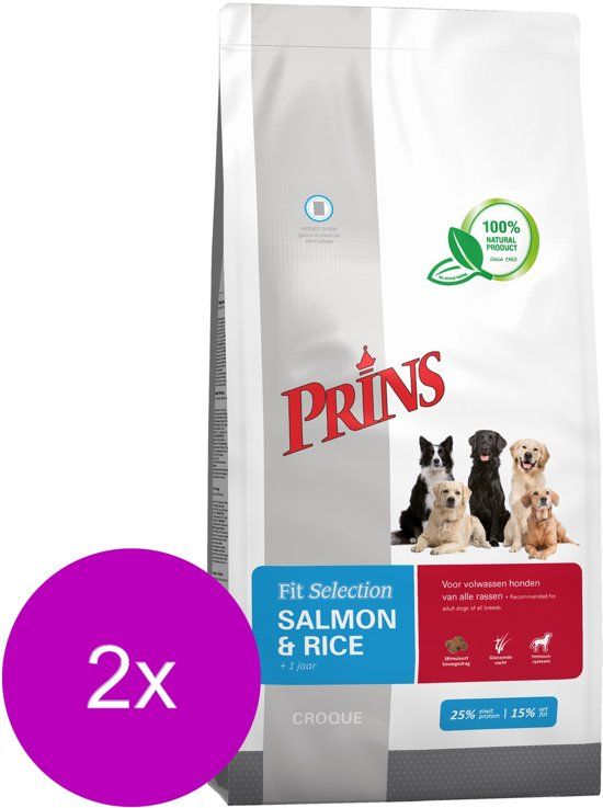 Prins Procare Fit-Selection Zalm&Rijst - Hondenvoer - 2 x 2 kg