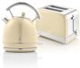OEM Retro-set: Waterkoker 1,8 liter en 2-sleuf toaster, crème kleur