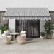 Maison Exclusive - Parasol manuel, 4 x 3 mètre, rayé anthracite et blanc